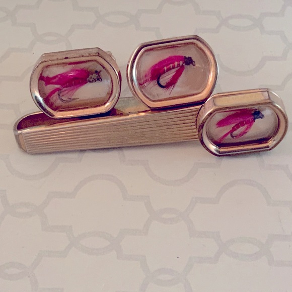 VINTAGE SWANK CUFFLINK AND TIE TACK - Picture 2 of 7